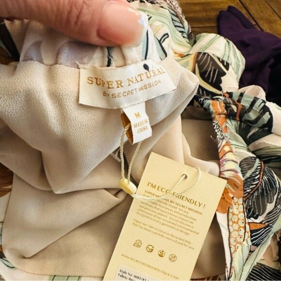 Super Natural by Secret Mission Jacquard Georgette Sandra Maxi Skirt M NWT - Picture 8 of 10